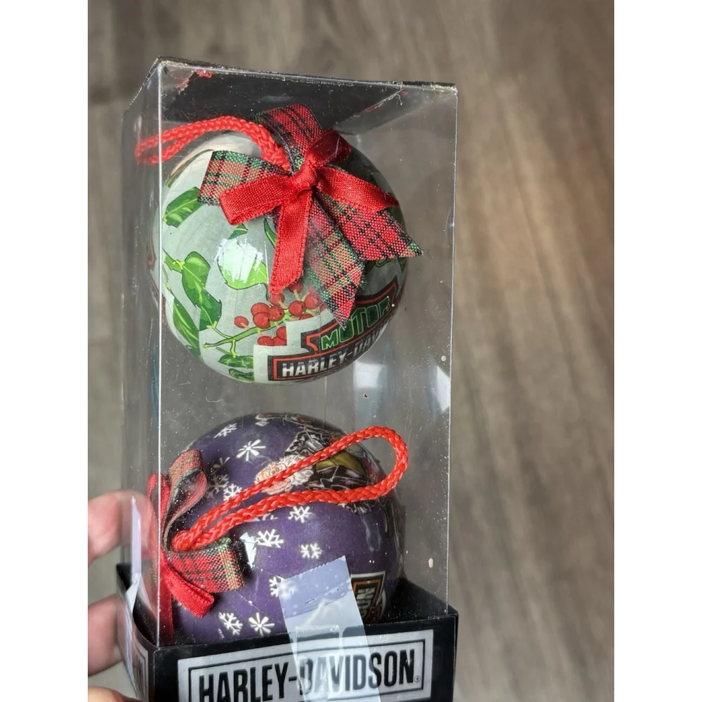 VTG Harley Davidson Christmas Ornaments ~ Santa Claus on a Harley 2000